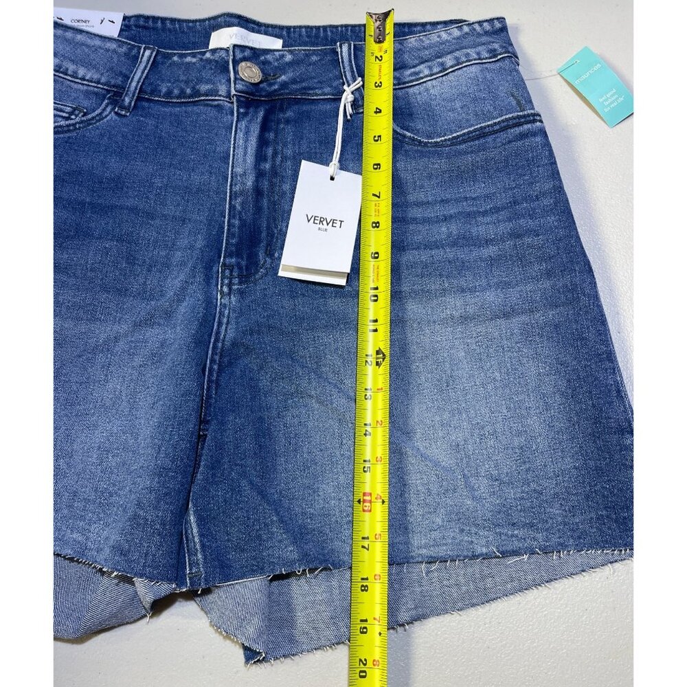 Vervet Blue Womens  Size 18W Cortney Stretch Mom Shorts - Picture 5 of 9